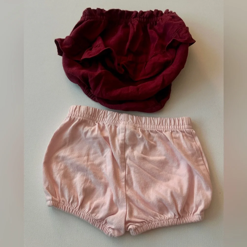 April Cornell Size 0-6M and Carter’s baby girl’s bloomers Size 6M.